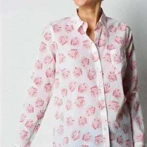 J.Jill White seashells 💯 cotton beach shirt 2X